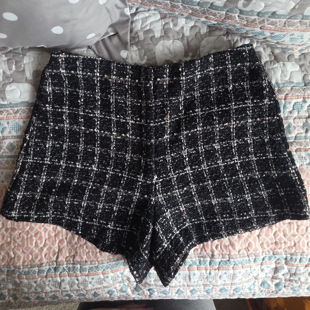 Abercrombie & Fitch Plaid Tweed Shorts